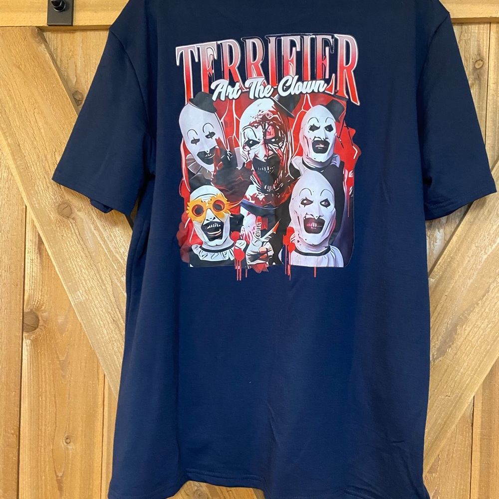 Terrifier Art The Clown Horror Movie T-Shirt Black Unisex Sz XL Halloween Spooky